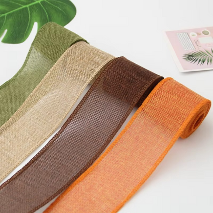 Natural Fabric Ribbon Roll for Gifts and Home Decor