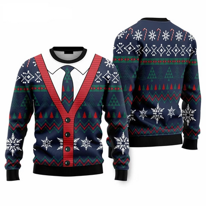 Festive 3D Graphic Christmas Hoodie Sweater
