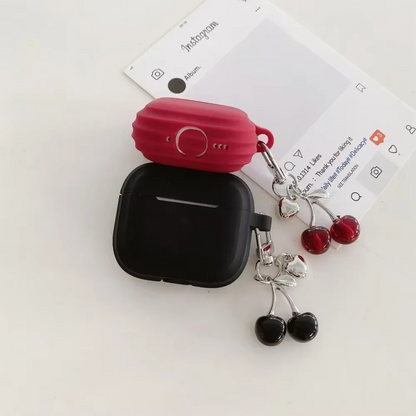Clear Cover with Cute Cherry Charm for AirPods