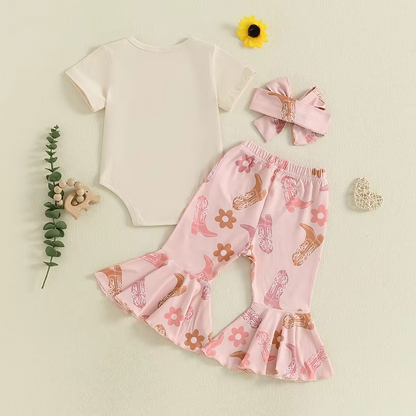 Cute Girl's Floral 3-Piece Costume Set