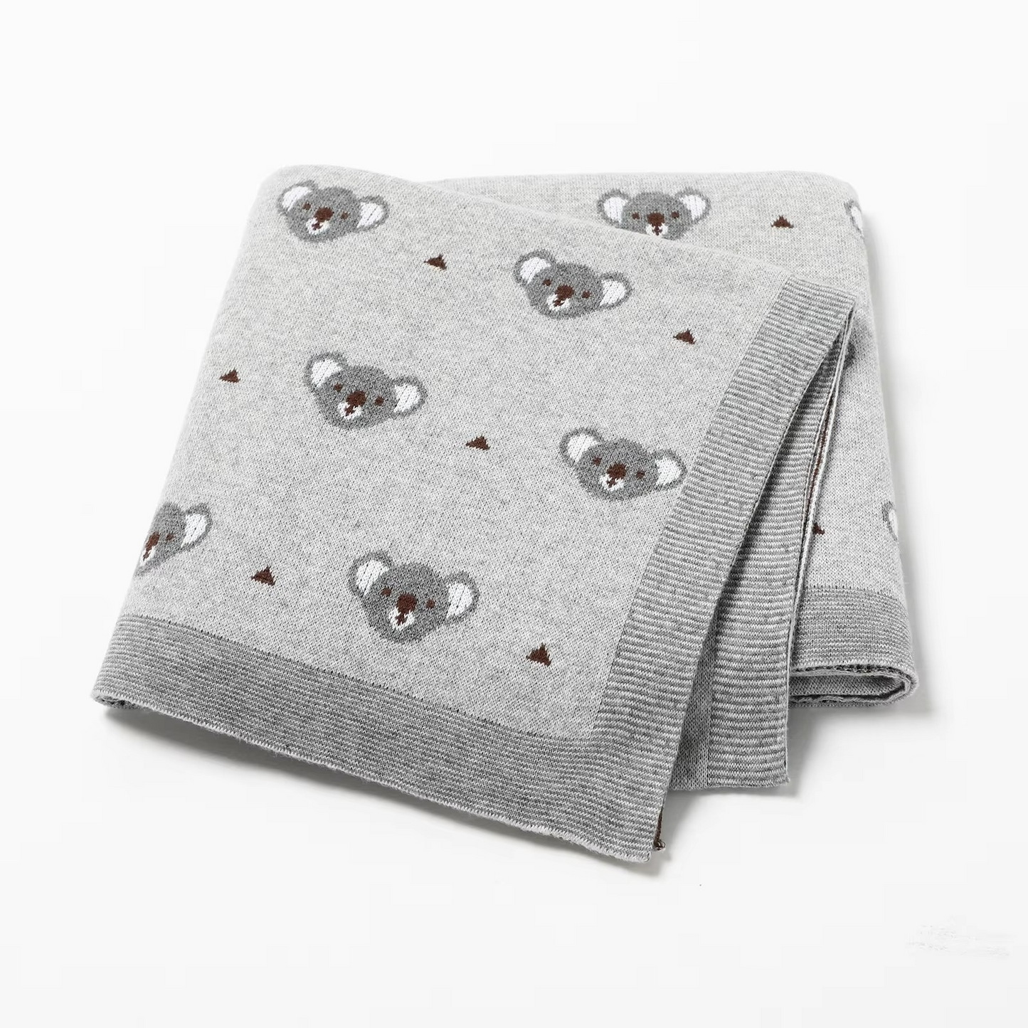 Cozy Plush Baby Blanket with Adorable Koala Pattern