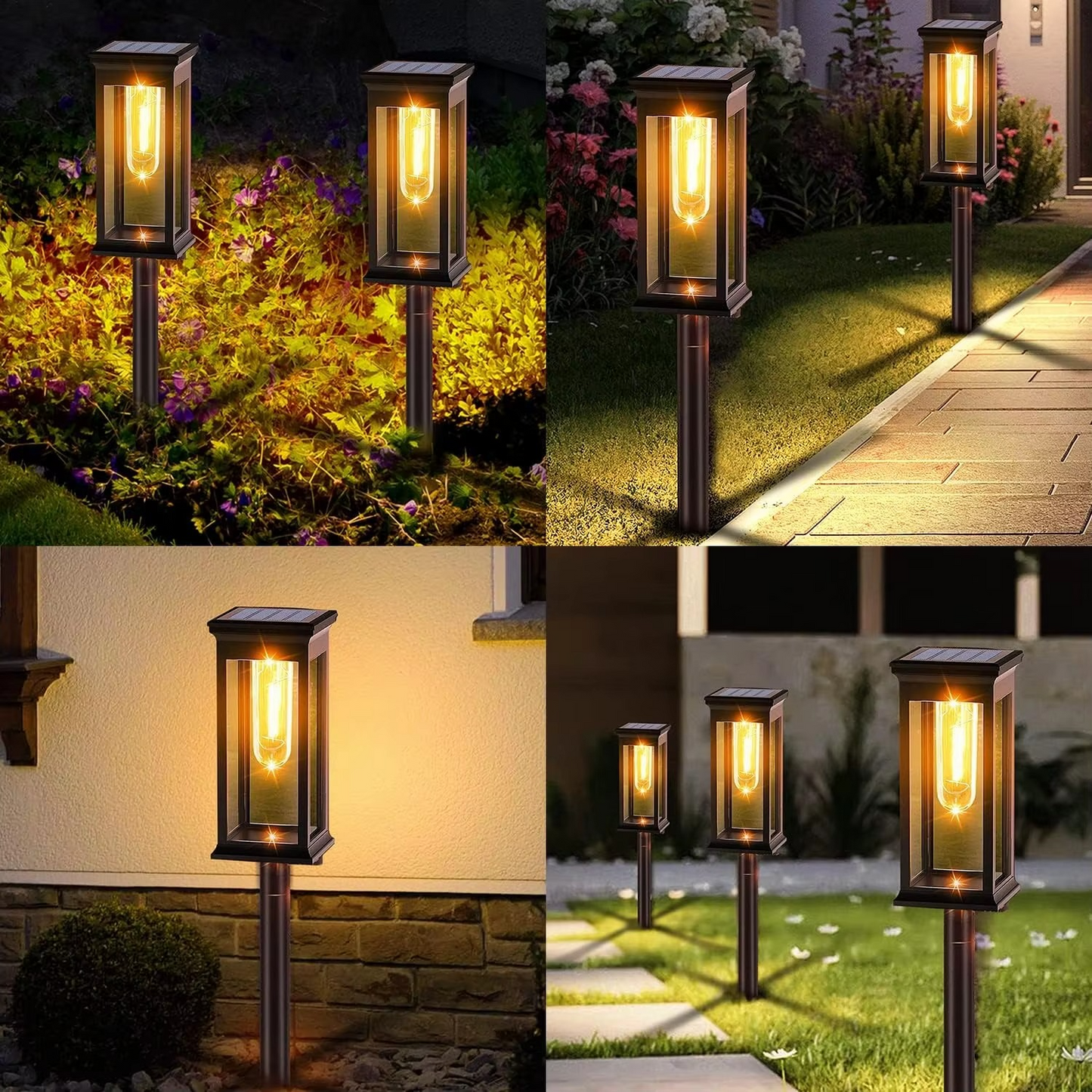 Bright Outdoor Solar Powered Walkway Lights
