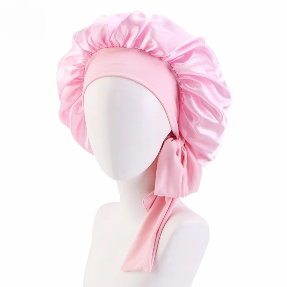 Soft Sleep Cap for Curly Hair Silky Night Bonnet - Hehif