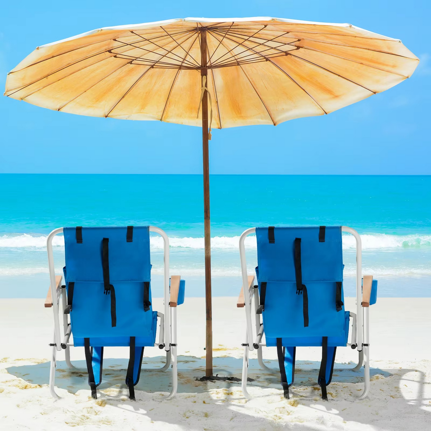 Collapsible Lightweight Portable Beach Chairs - Blue