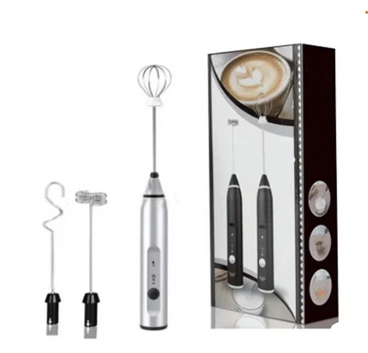 Compact Electric Milk Frother and Coffee Whisk Blender