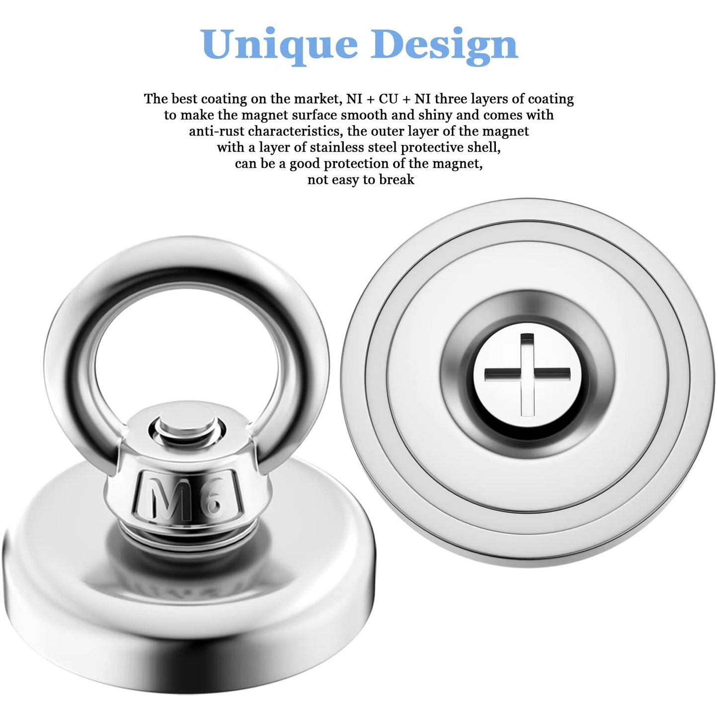 Strong Neodymium Fishing Magnet with Eye Hook