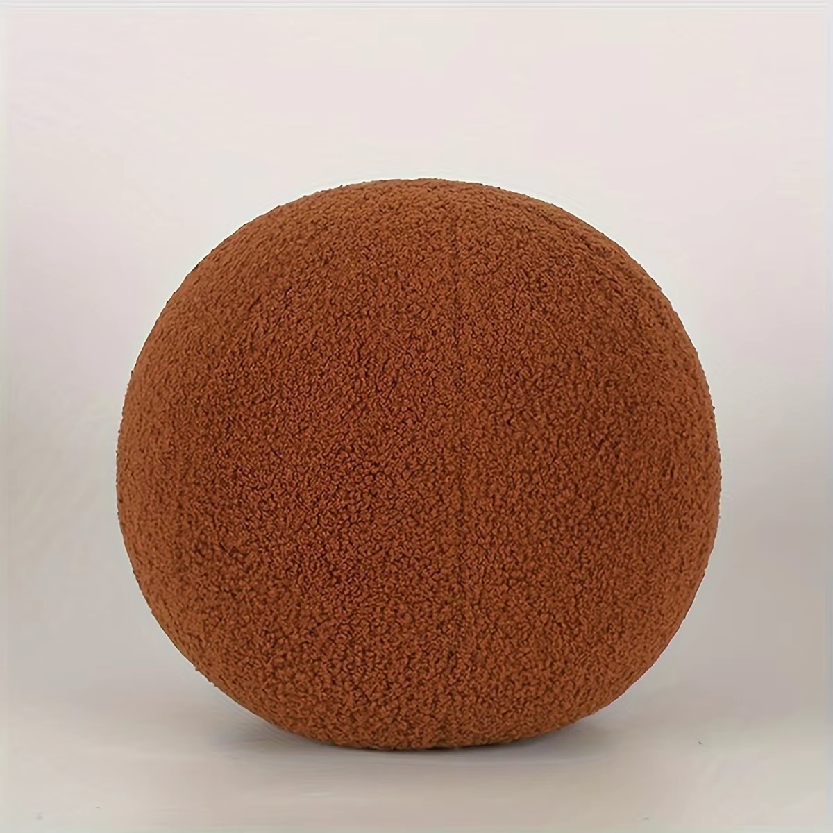 Plush Round Accent Pillow Soft Cotton Zipper Closure