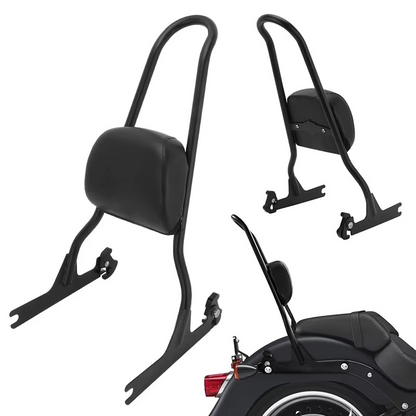 Removable Bike Backrest with Synthetic Leather and Metal Frame