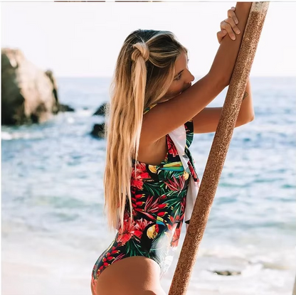 Ladies Floral Halter Neck Swimwear
