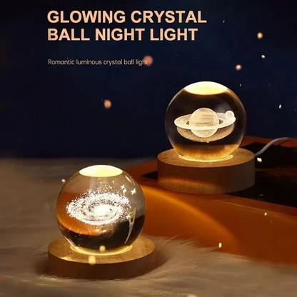 Colorful Globe Nightlight with Stars and Moon Design