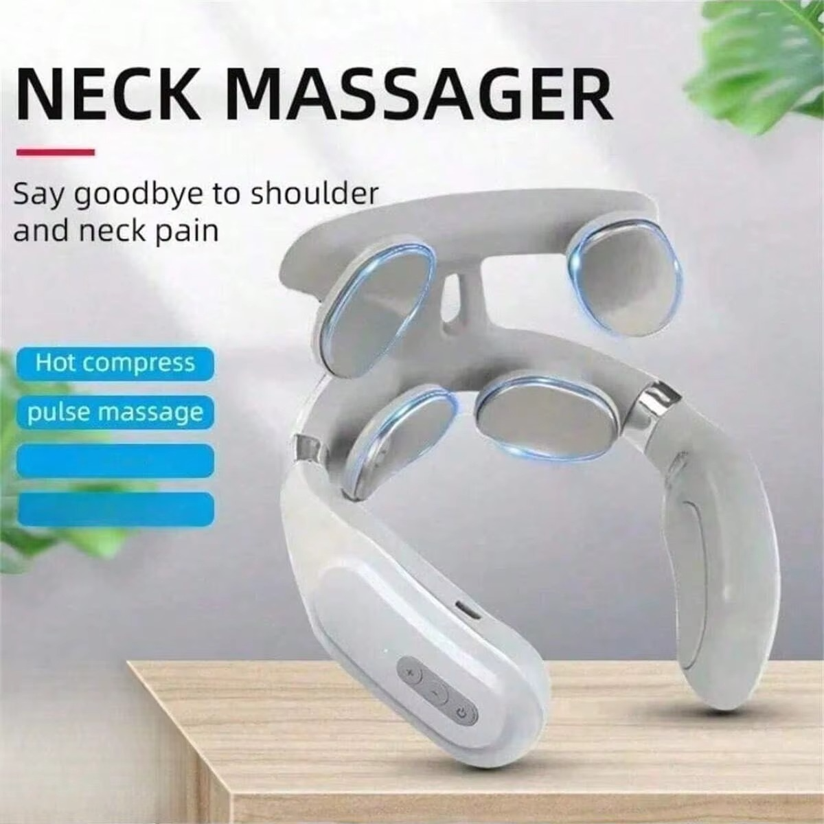 Portable Heated Neck Massager, Rechargeable USB