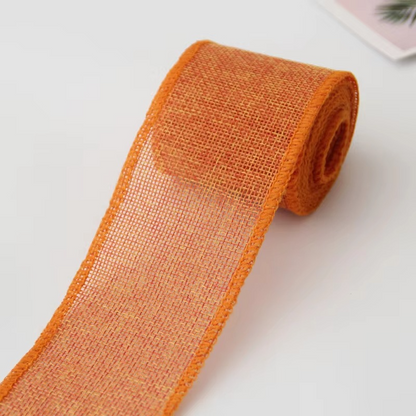Natural Fabric Ribbon Roll for Gifts and Home Decor
