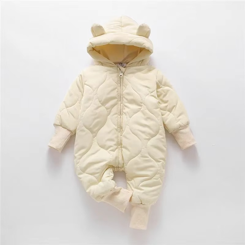 Warm Baby Snowsuit with Plush Fleece Lining for Kids