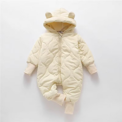 Warm Baby Snowsuit with Plush Fleece Lining for Kids