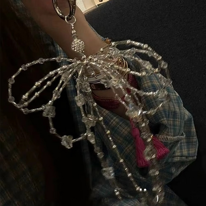 Large Ribbon Pendant Purse and Phone Charm Keychain