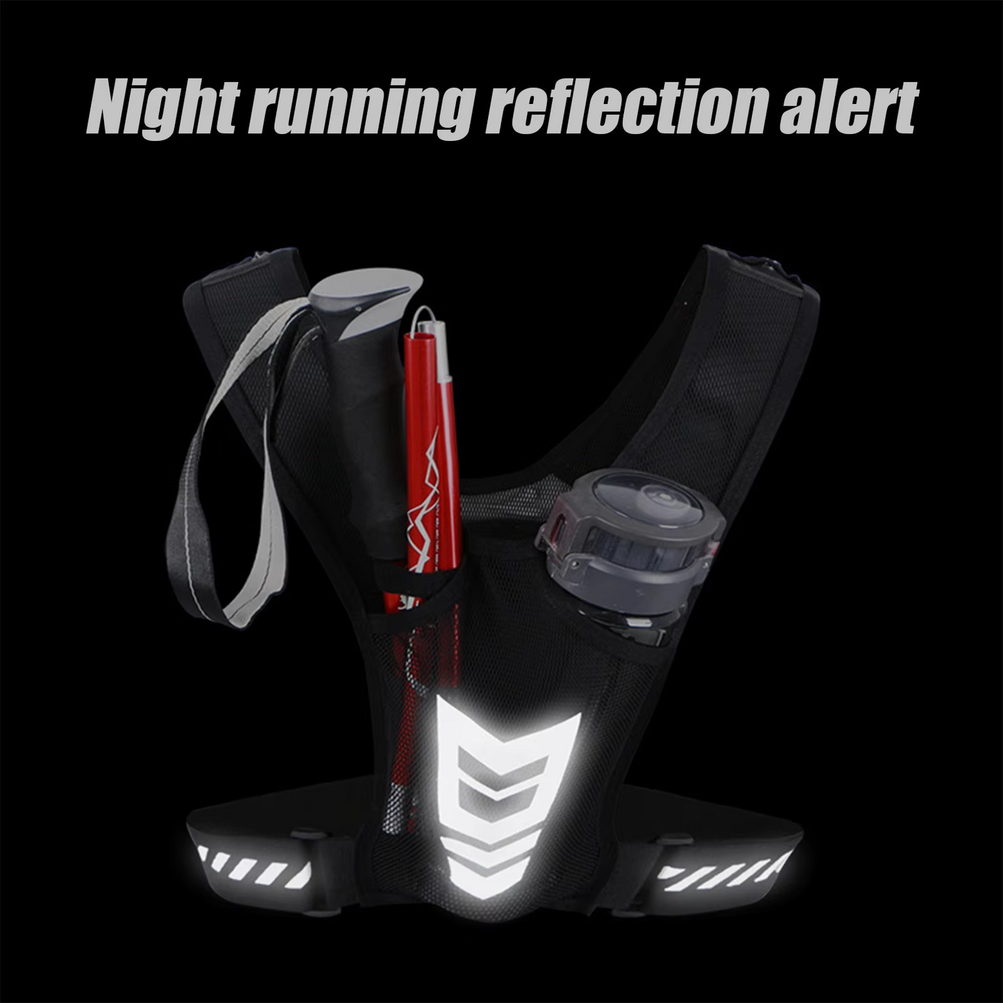 Breathable Athletic Running Vest with Phone Holder and Water Bottle Pouch