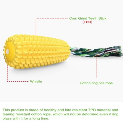 Durable Squeaky Corn Dog Toy for Active Pets