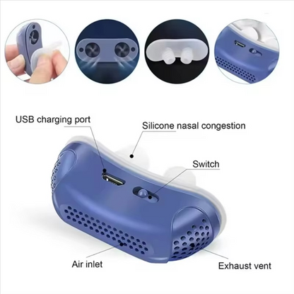 Automatic Sleep Apnea Snore Stopper with Adjustable Airflow