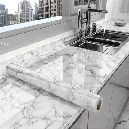 Easy Peel Stick Vinyl Wall Covering for Bath and Kitchen