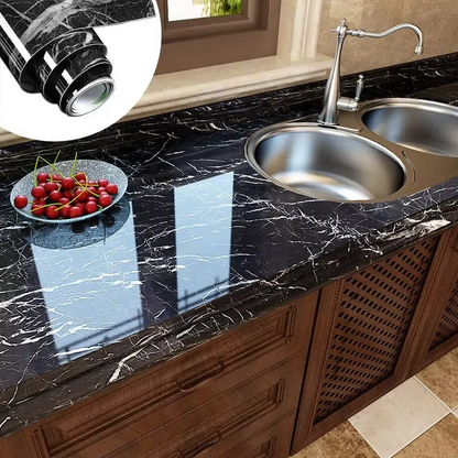 Easy Peel Stick Vinyl Wall Covering for Bath and Kitchen