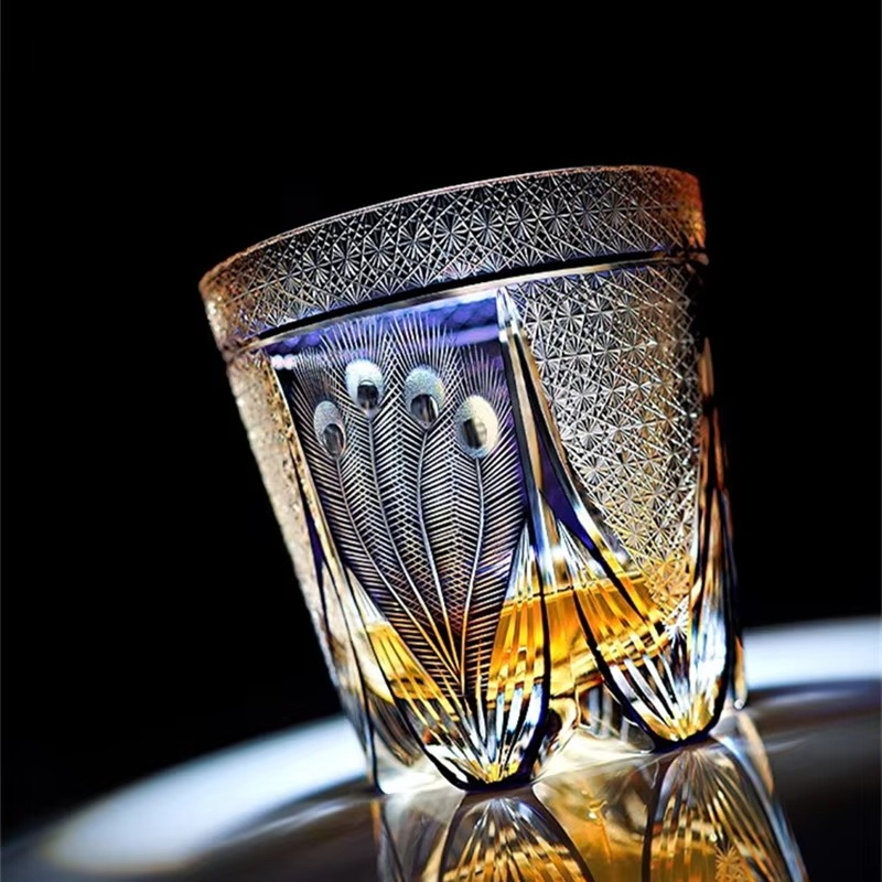 Premium Crystal Engraved Whiskey Glass