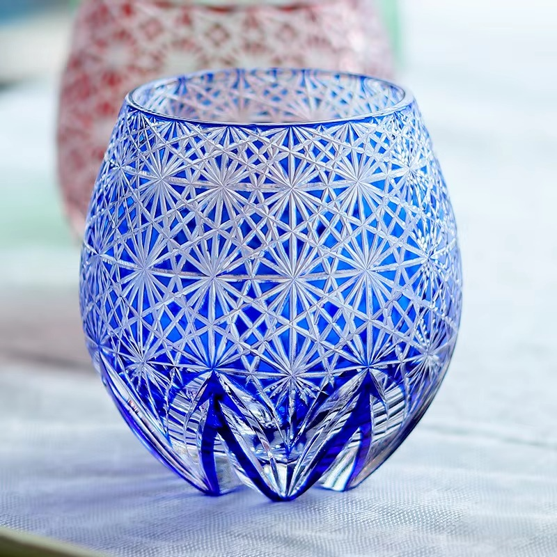Exquisite Cut Crystal Whiskey Sake Glass
