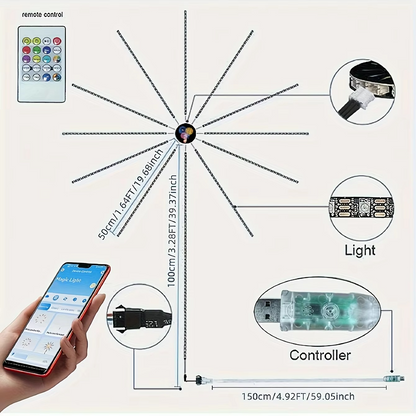 Colorful USB LED Light Strip with Music Sync and RGB Effects
