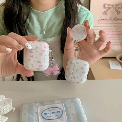 Cute Floral Bow AirPods Phone Case Cover