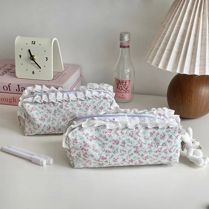 Pretty Floral Big Pencil Storage Bag
