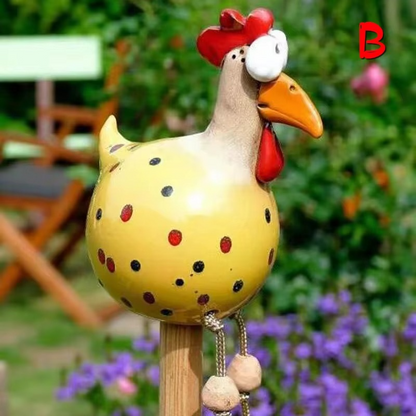 Quirky Outdoor Resin Chicken Yard Decoration