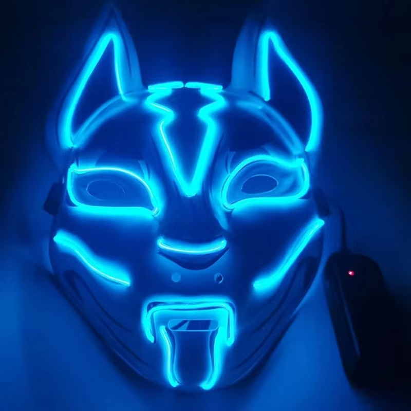 Glowing LED Fox Mask for Halloween Costume Cosplay