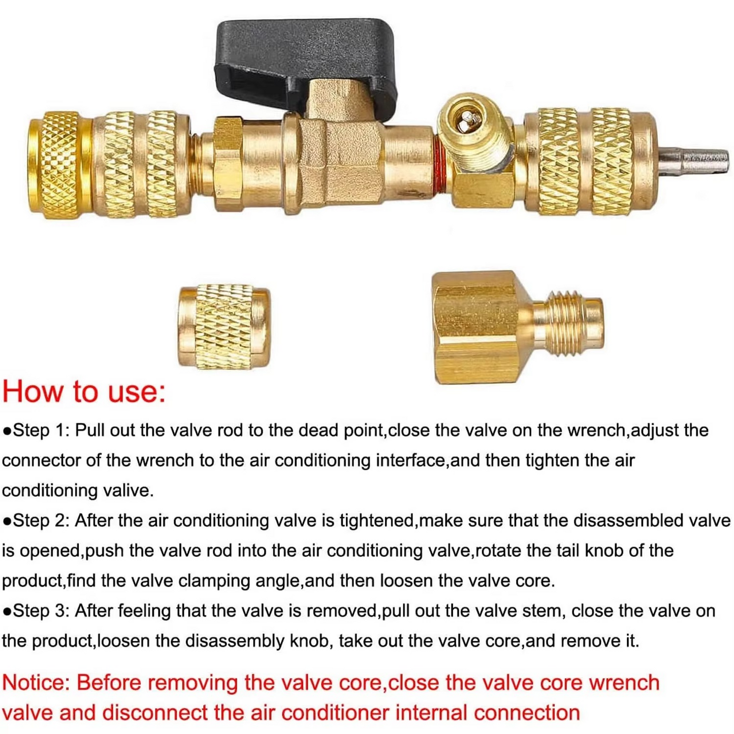Universal HVAC Valve Core Removal Tool Kit
