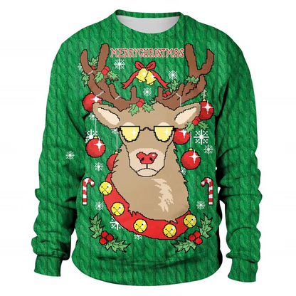 Fun Winter Christmas Long Sleeve Men's Sweatshirt