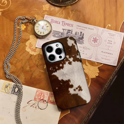 Tan Leather Dual Layer iPhone Phone Cover