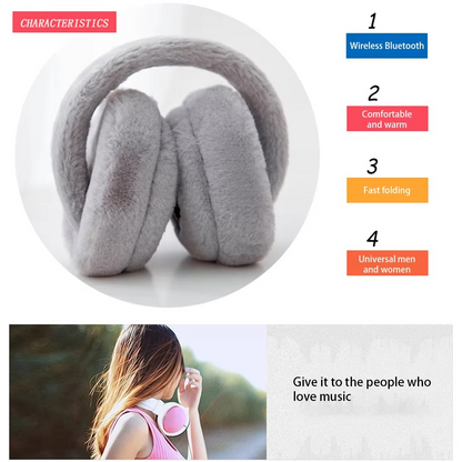 Soft Fuzzy Wireless Earbuds with Bluetooth 5.2