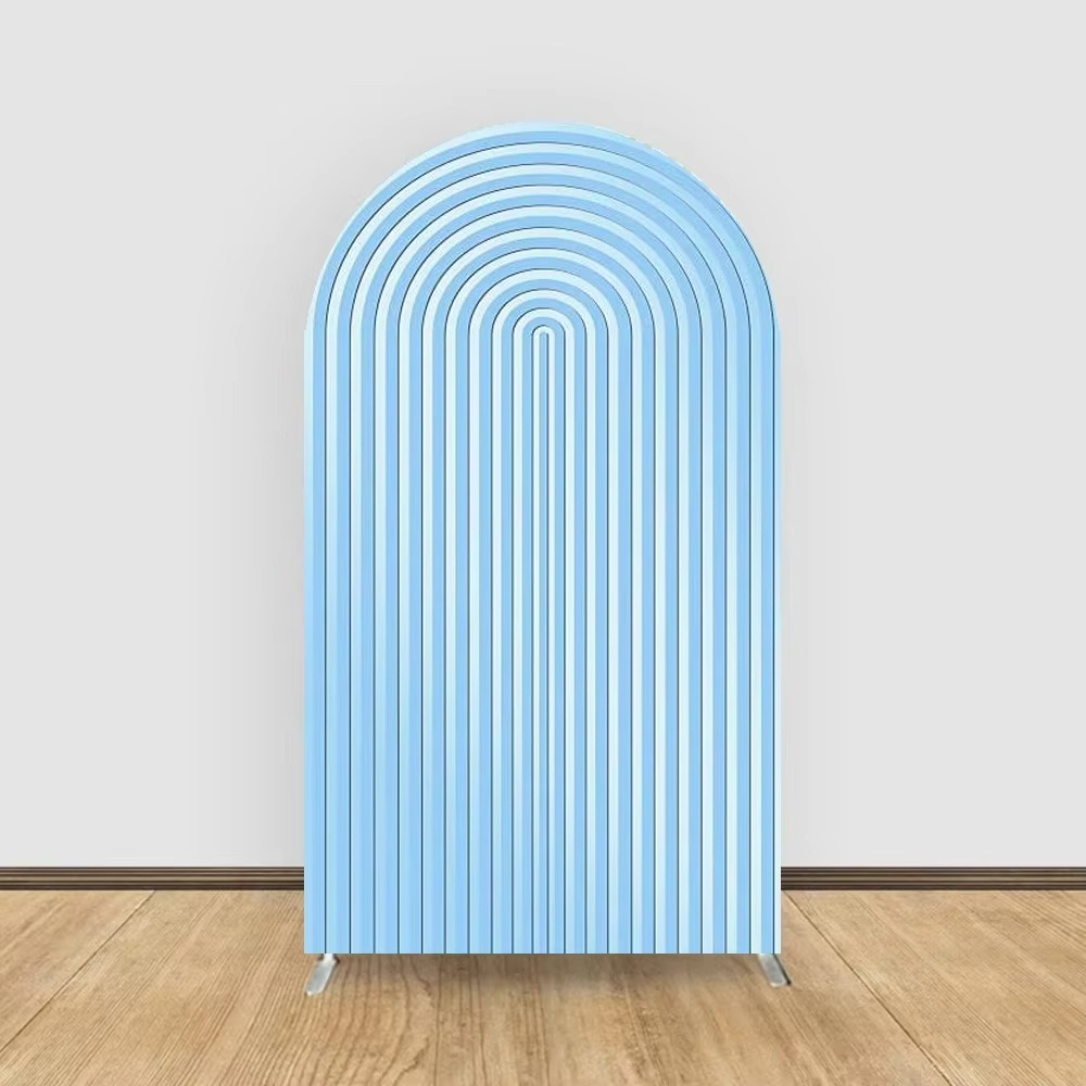Colorful Stripe Photo Booth Backdrop Curtain