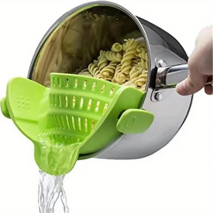 Easy Fit Silicone Colander Clip for Pots and Pans