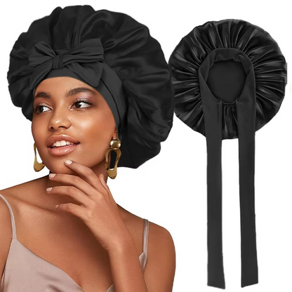 Soft Sleep Cap for Curly Hair Silky Night Bonnet