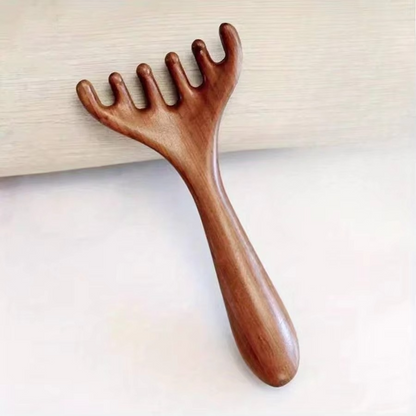 Wooden Massage Tool for Scalp Relaxation