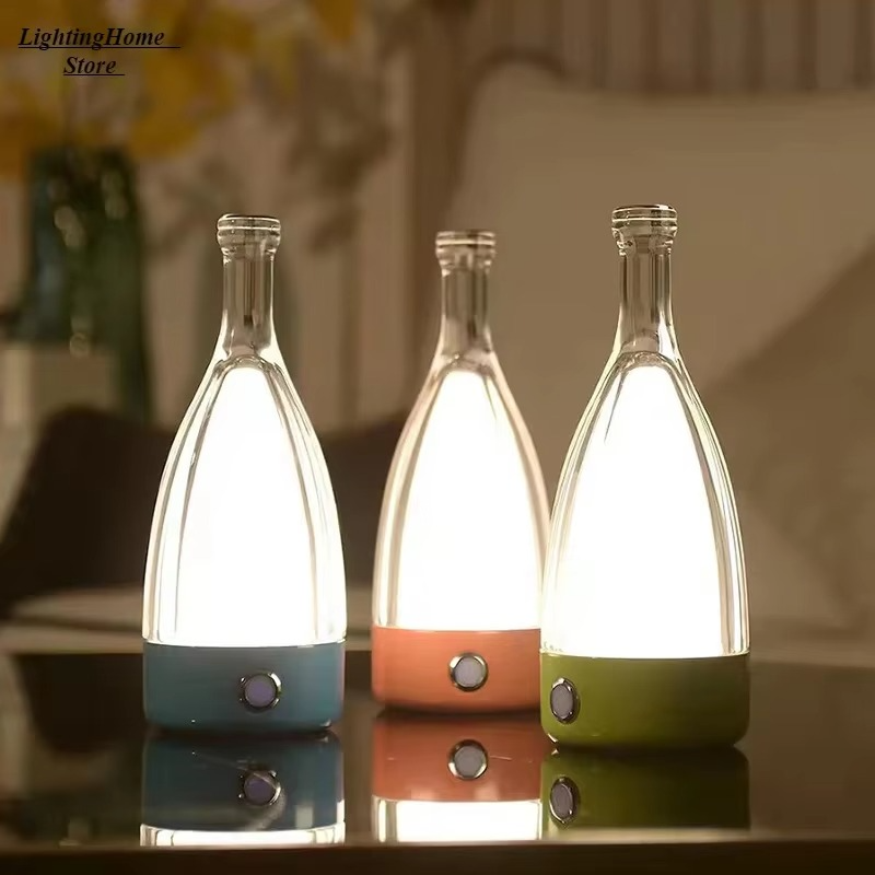 Wireless Wine Bottle Table Lamp with Bluetooth Speaker