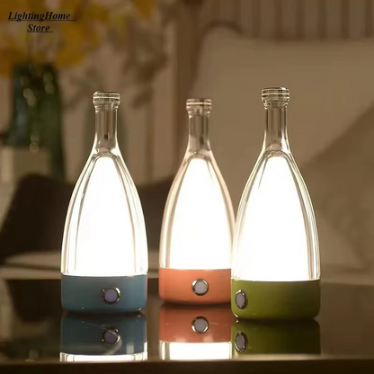 Wireless Wine Bottle Table Lamp with Bluetooth Speaker