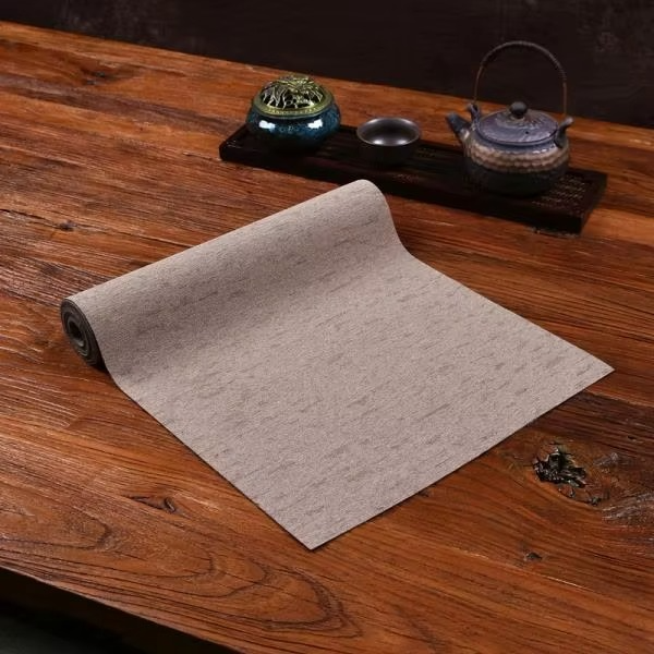 Elegant Waterproof Table Runner Green Leaf Tea Table Mat