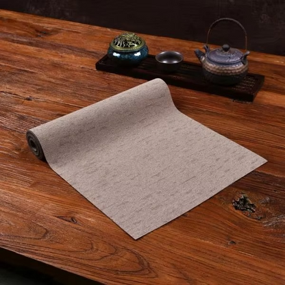 Elegant Waterproof Table Runner Green Leaf Tea Table Mat