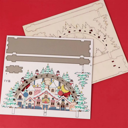 Traditional Handcrafted Christmas Village House Ornament
