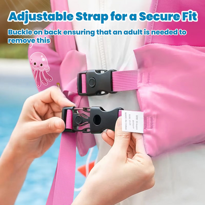 Childrens Swim Vest with Floaties and Safety Whistle