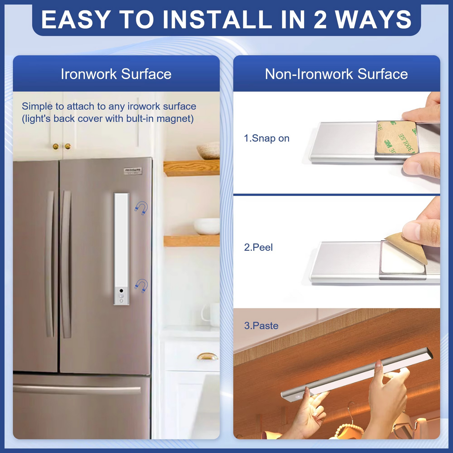 Automatic LED Under Cabinet Light with Touchless Control