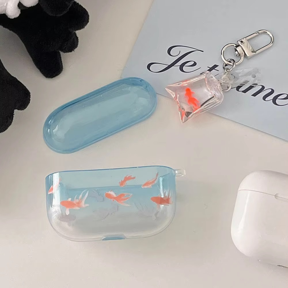 Colorful Ocean Fish AirPods Cover with Keychain
