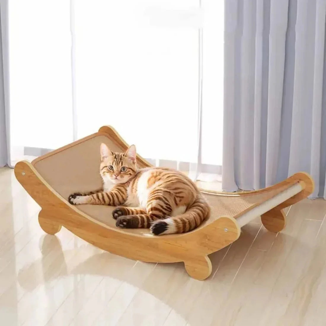 Natural Pet Scratcher with Comfortable Hideaway Bed