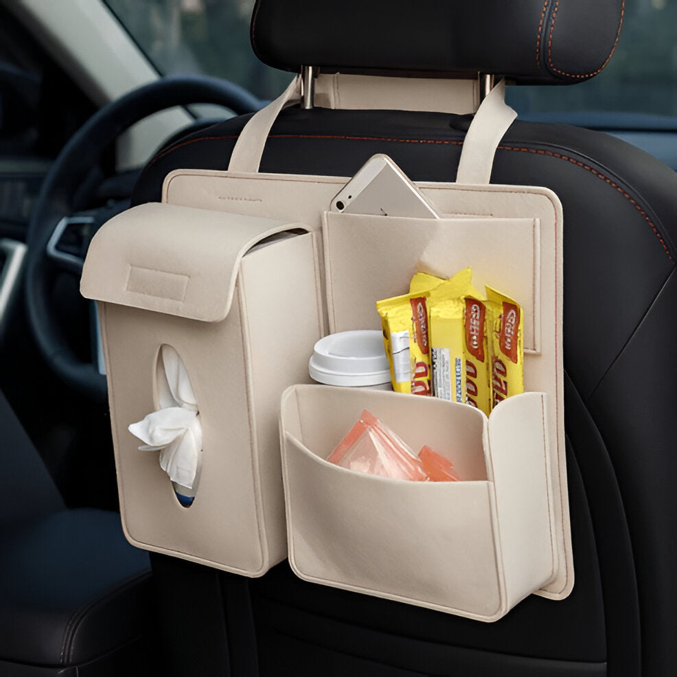 Practical Car Seat Storage with 4 Large Pockets
