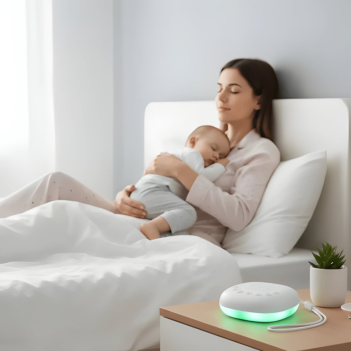 Portable Sound Machine with Night Light and Soothing Sounds